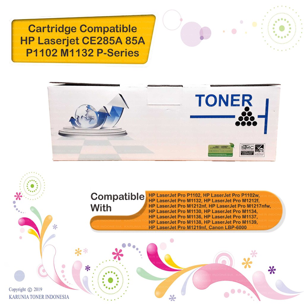 Toner Cartridge Compatible Printer HP Laserjet CE285A 85A P1102 M1132 P-Series