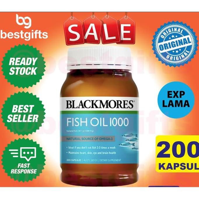 Blackmores Fish Oil Omega 3 6 9 Minyak Ikan Salmon Kalbe - 200 Kapsul Digitbami