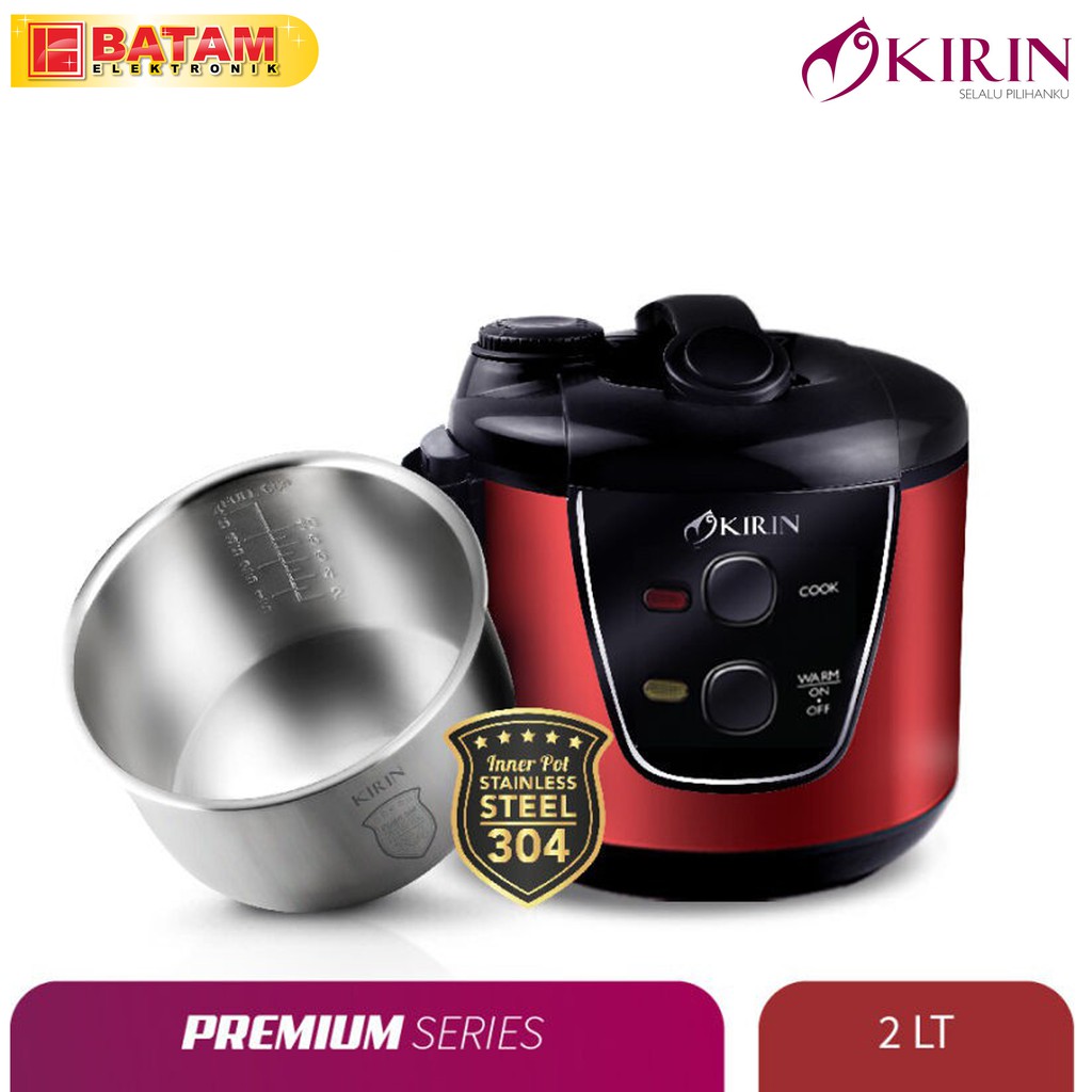 Kirin KRC-389 Rice Cooker Stainless 2 Liter