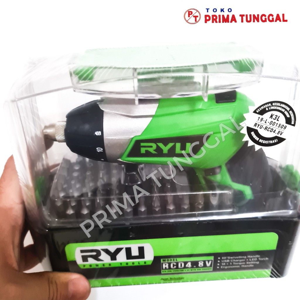 Mesin Bor Baterai Ryu RCD4.8V Bor Cordless Bor Ryu Bor Obeng Listrik