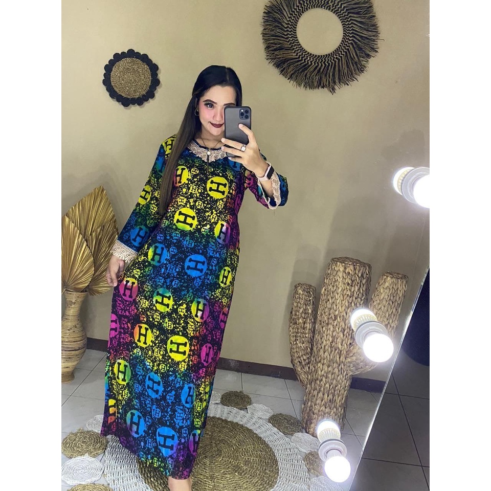 LONGDRESS RENDA HARMAS RAINBOW DASTER WANITA  DASTER KEKINIAN  DASTER PANJANG DASTER RENDA  DASTER ARAB RENDA