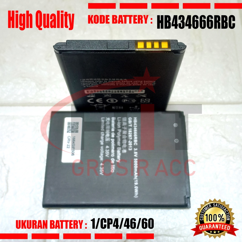 Baterai Battery For Huawei Bolt Slim 2 E5577 E5573 Kode HB434666RBC