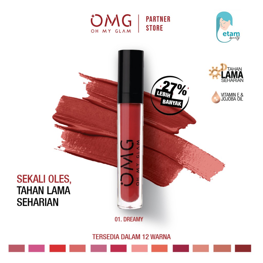 OMG OH MY GLAM Matte Kiss Lip Cream 01 Dreamy 3.5 g