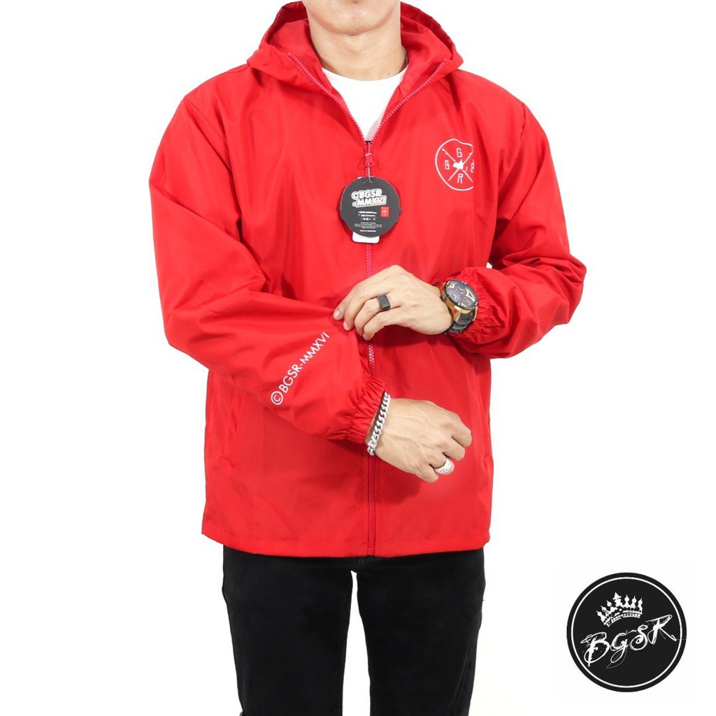 jaket parasut bgsr jaket hoodie pria