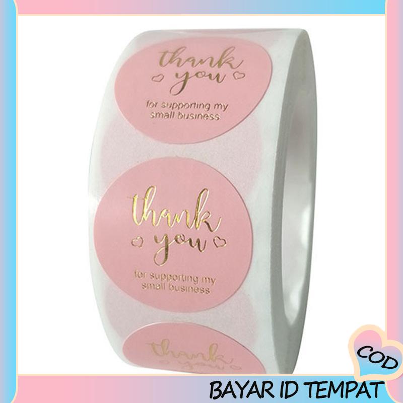 COD❤️ Roll Pink Bronzing Pernikahan Cabang Zaitun Perdamaian Terima Kasih Hadiah Tag Stiker-A.one