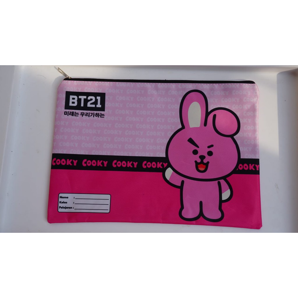 MAP KANVAS PREMIUM FILE HOLDER UKURAN KERTAS A4 KARAKTER BTS BT21 LUCU KPOP KOREA BANGTAN BOYS ARMY