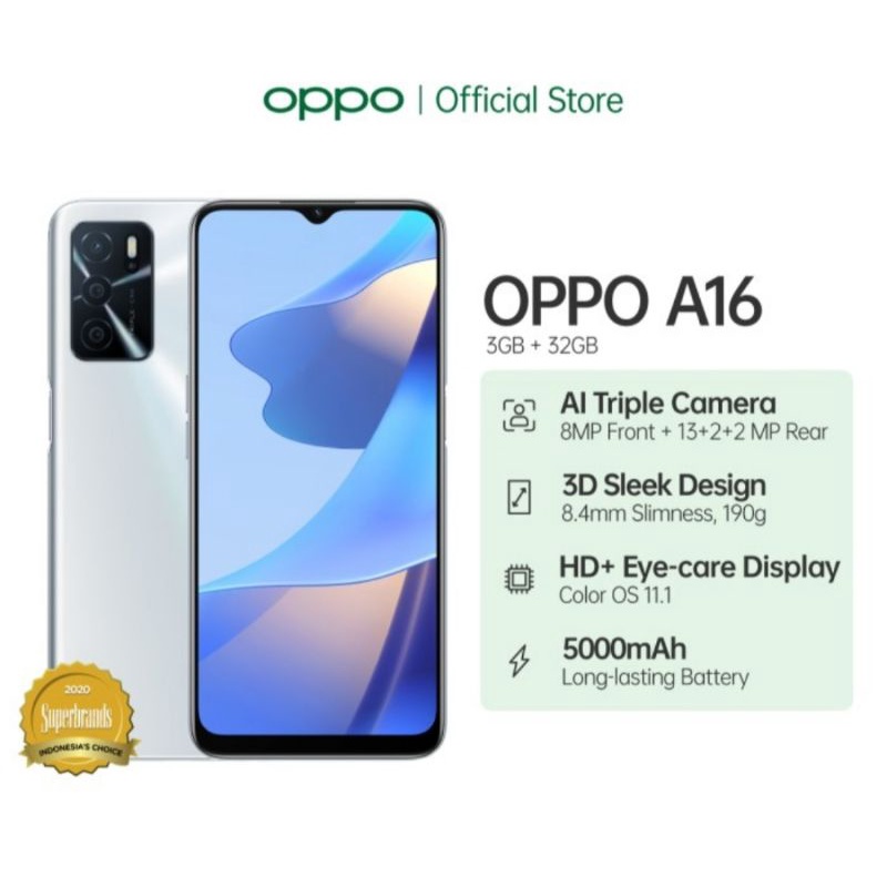 OPPO A16 Ram 3/32 GB