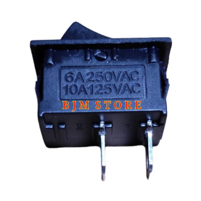 Saklar rocker switch ON-OFF Hitam 2pin - Switch Hitam ON-OFF 2 kaki