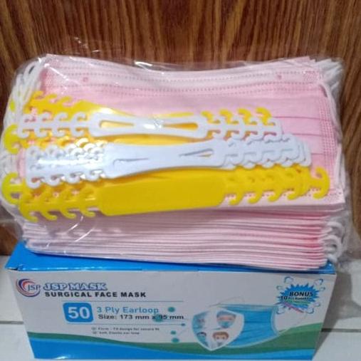 masker medis 3 ply JSP surgical mask earloop isi 50 pcs17 kemasan kard obt00