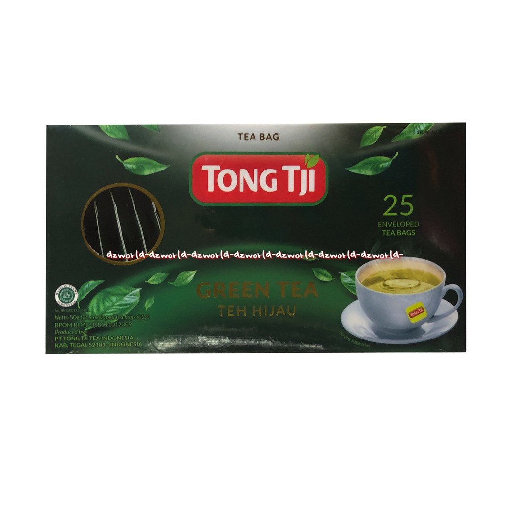 Tong Tji Green Tea 25bag Teh Hijau Green Tea Teh Celup Greentea Dengan Kantong Teh Tongtji Thong Tji Kemasan Sachet