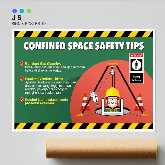 Jual POSTER SAFETY K3 CONFINED SPACE Shopee Indonesia