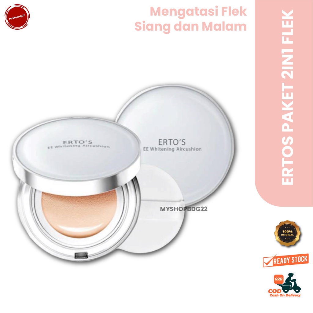 EE Whitening Cushion Alat Perlengkapan Make Up Wajah Pengganti Foundation &amp; Bedak 2in1 By Myshopbdg22