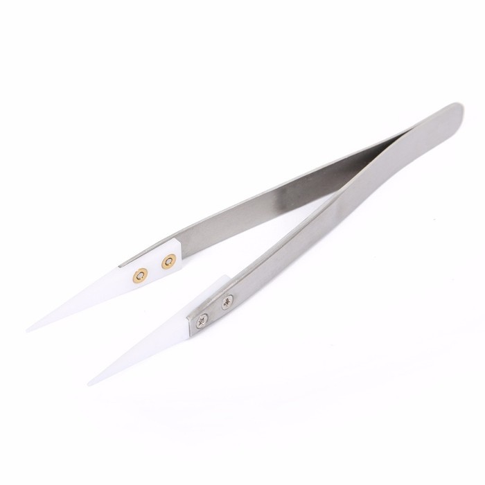 Pinset Keramik Stainless Steel Ceramic Tweezers E-Coil Vapor Rokel