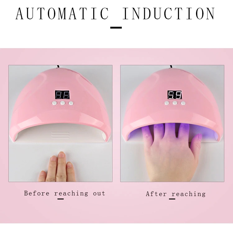 Pengering Kutek Kuku LED UV Nail Dryer 36W - Pink