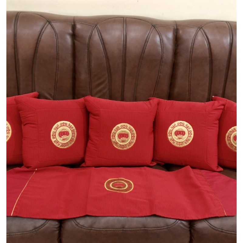 Paket sarung bantal sofa 40x40 + taplak IMLEK