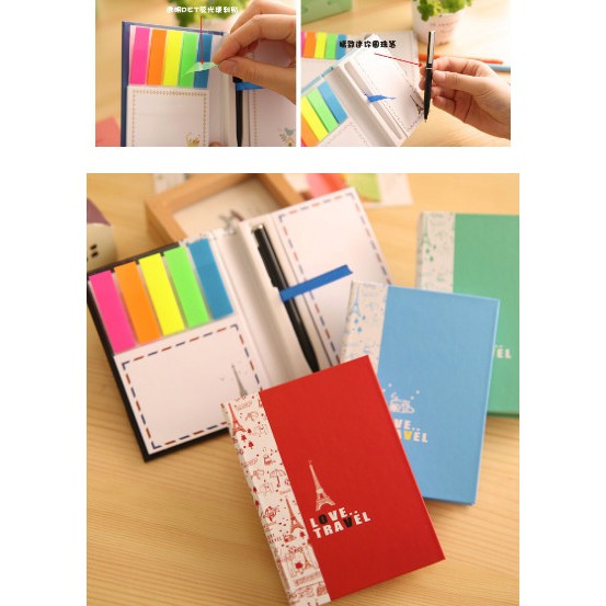 

SMC 11 Memo Multi Fungsi All in One cover Paris Warna - warni