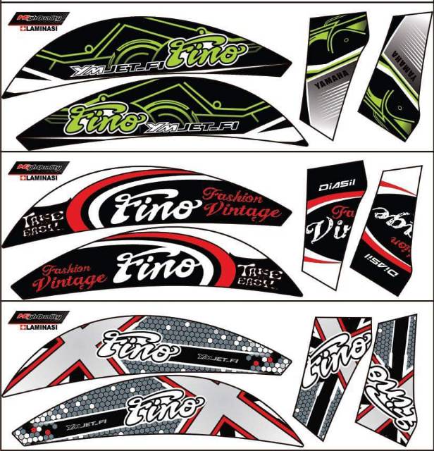 Striping Fino 125 Fi Variasi Yamaha Sticker Motor Stiker Shopee