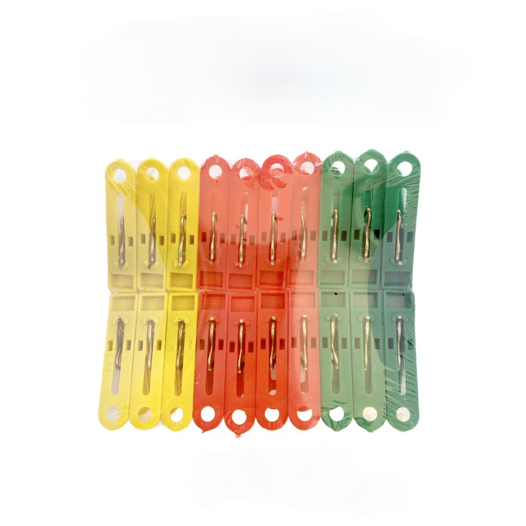 Isi 20 pcs Jepitan Baju Jemuran Plastik Multiwarna size Medium