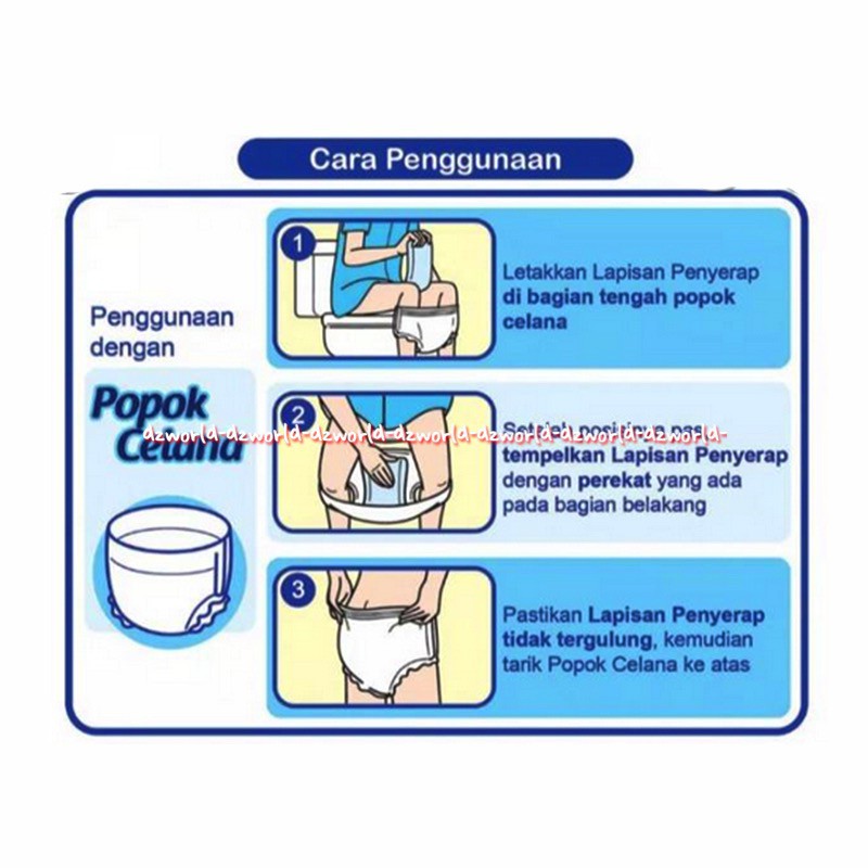 Lifree 15pcs Pad Penghemat Pants Refill Lapisan Penyerap Popok Dewasa Popok Isi Ulang Diapers Life Free Alas Diaper Popok Celana Perekat Li free 45cm