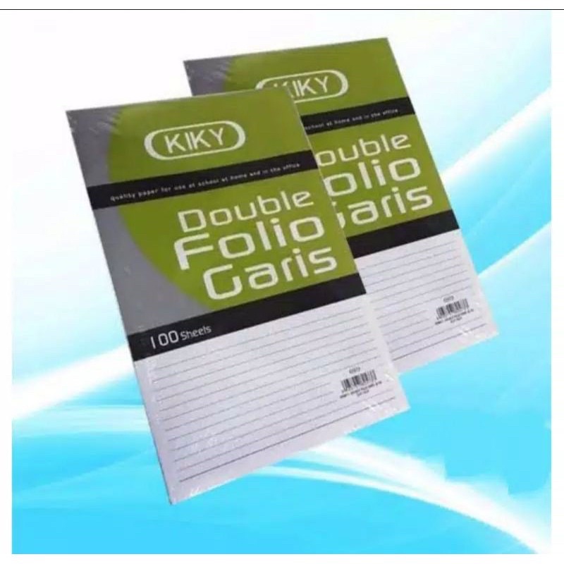 

Kertas Double Folio Garis Kiky (pak/100lembar)