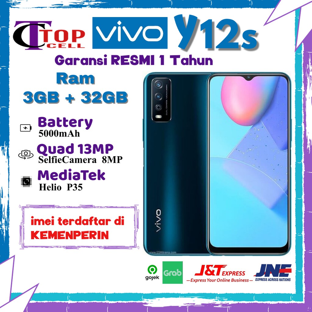 Vivo Y12s Ram 3GB+32GB Garansi Resmi Vivo