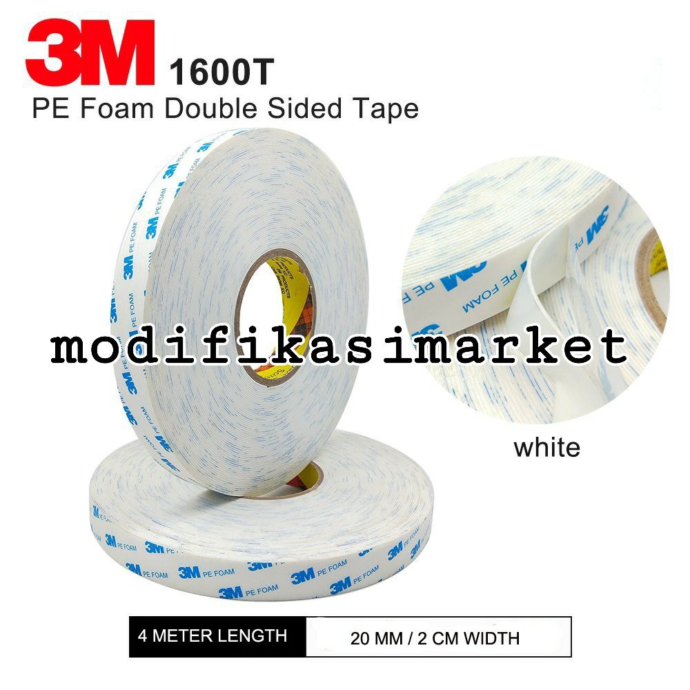 

DOUBLE TAPE 3M PE FOAM ISOLASI BB BUSA 2CM X 4METER Murah
