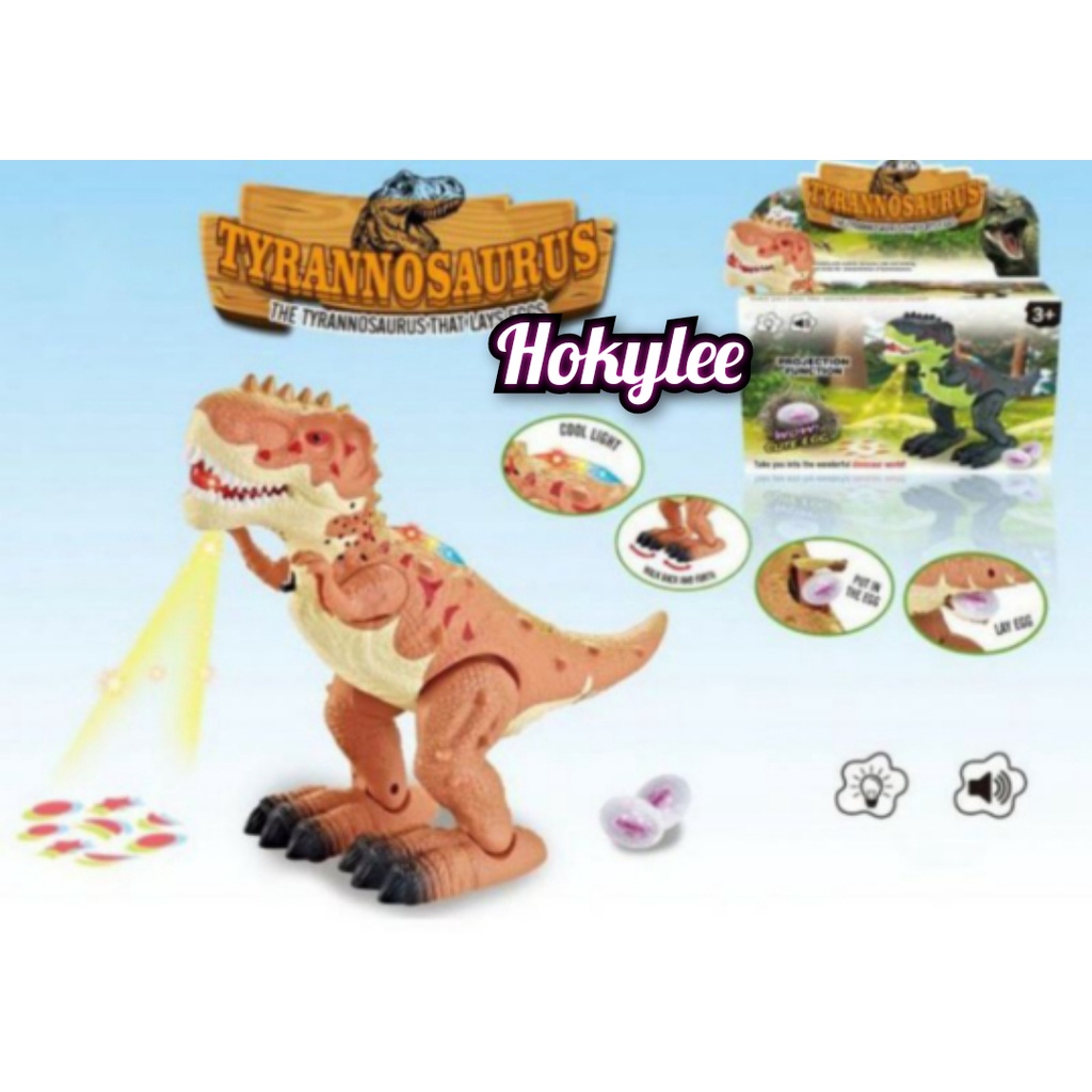 MAINAN ANAK THE TYRANNOSAURUS THAT LASY EGGS- DINOSAURUS DINO -NO.587B
