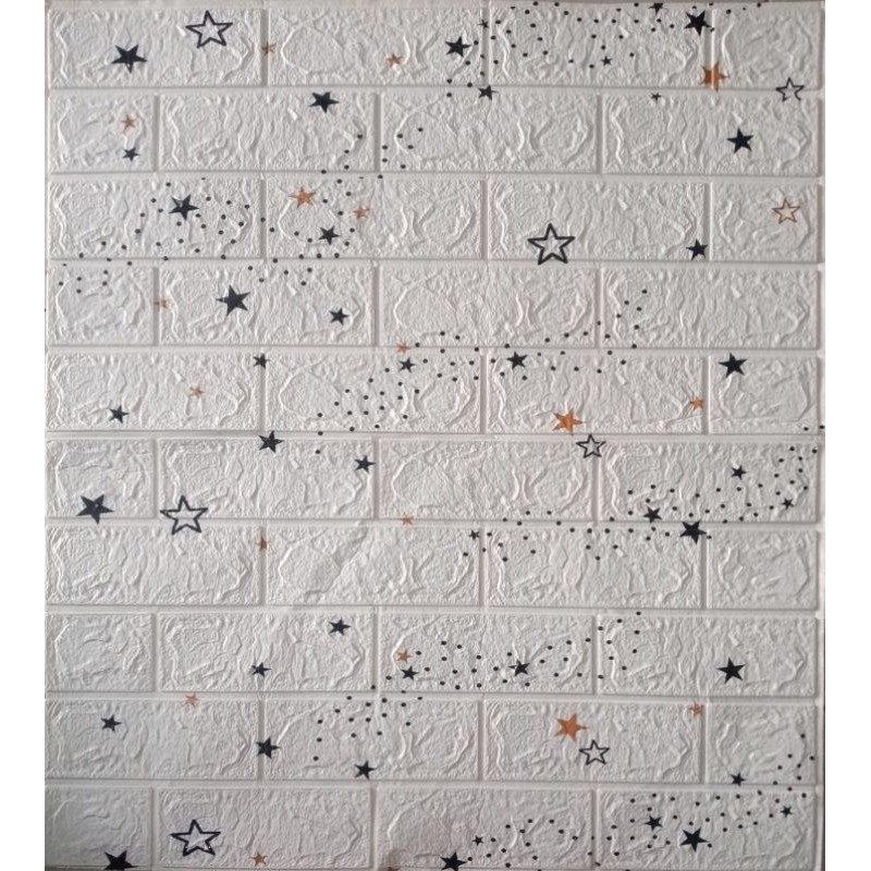 Wallpaper 3D Dinding Foam Sticker-Bata Bintang