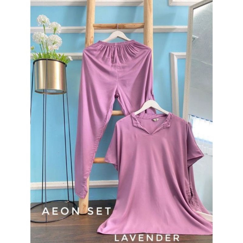 AEON ONE SET POLOS RAYON LENGAN PENDEK BUSUI ALL SIZE-7