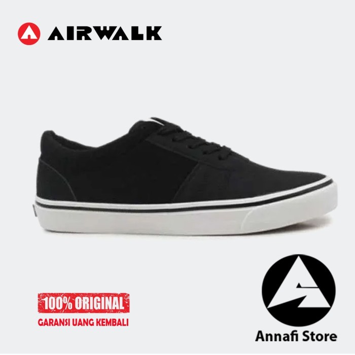 JUAL SEPATU SNEAKERS PRIA AIRWALK RAMIRO AIWX22F0209B - BLACK