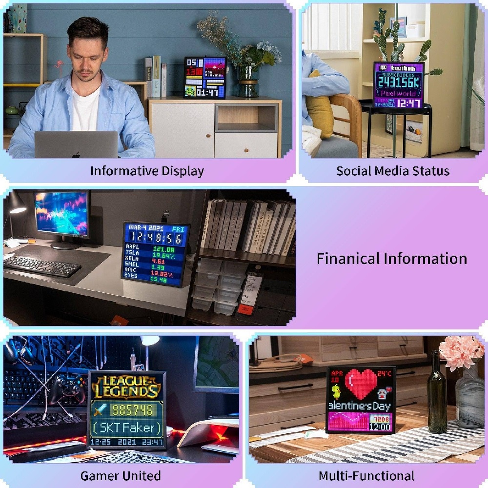 DIVOOM PIXOO 64 - WiFi Pixel Cloud Digital Frame LED App Control
