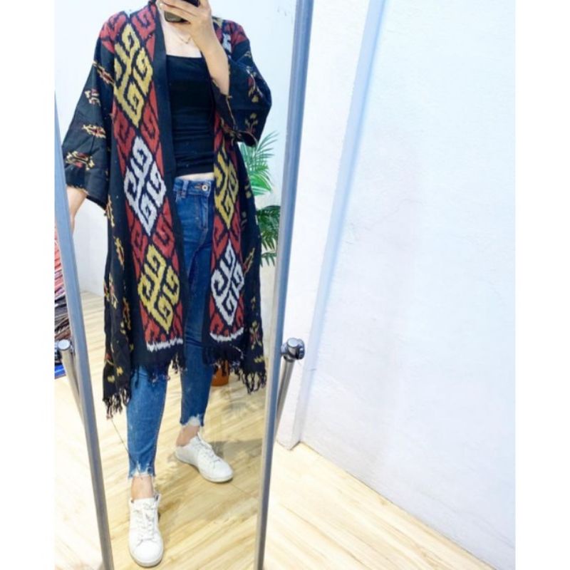 outer - outer tenun - outer etnik - hoodie tenun
