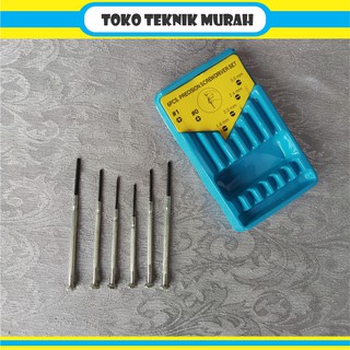 Obeng Jam Set 6 Pcs / Obeng Mini / Obeng HP Plus Minus