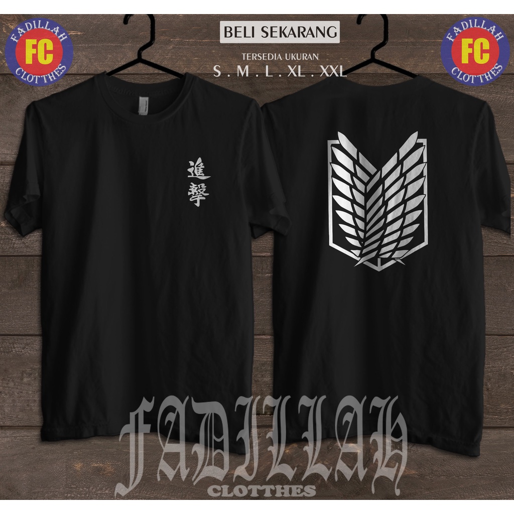 Kaos Baju Attack on Titan Baju Anime