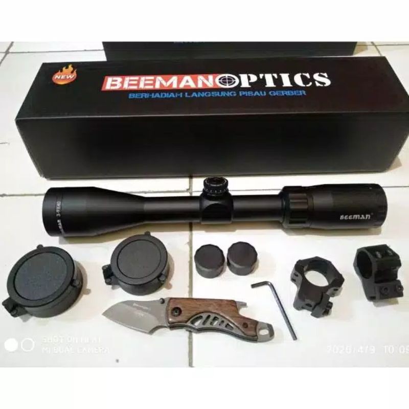 telescope BEEMAN OPTICS 3-9x40 Mildot WA New# free pisau lipat