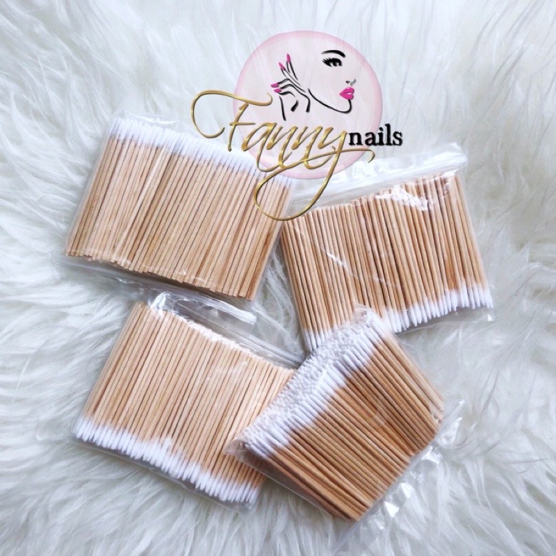 100pcs WOOD STICK SULAM ANASTESI / wooden stik kayu aplikasi anastesi stik cotton sulam cotton wood bud