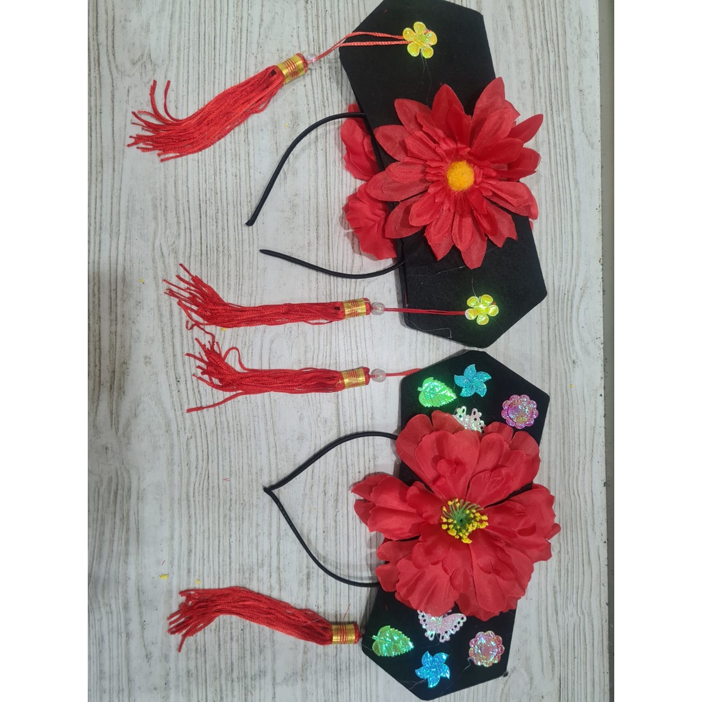 LARISTERUS79 BANDO PUTRI bando chongsam anak bando imlek bando huanzhu bando merah jepitan imlek p015