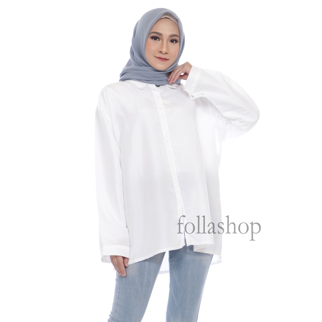 KEMEJA KHUSUS PUTIH XXXL TANGAN PANJANG - KEMEJA KHUSUS PUTIH JUMBO LENGAN PANJANG - KEMEJA KANTOR-5L POLOS LD = 122 CM