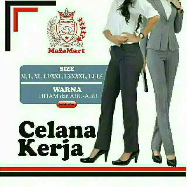 CELANA KANTOR FORMAL BAHAN WOOL IMPORT MURAH MERIAH