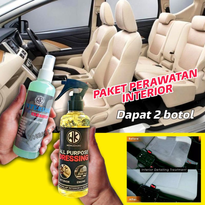 Paket pembersih dan pengkilap interior mobil