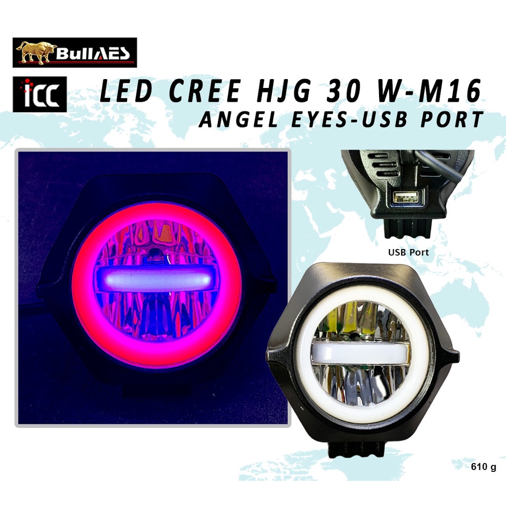 Lampu LED Cree 20 Watt USB Charger Angel Eye M16 I Lampu Tembak I CreeWorkLight