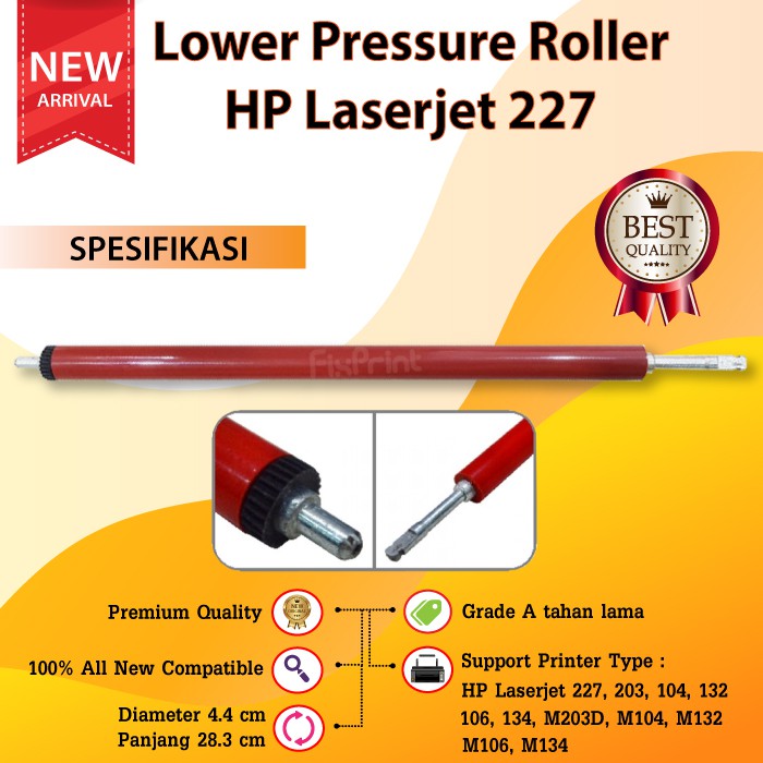 Lower Pressure Roller Printer HP Laserjet 227 203 104 132 106 134 M203D M104 M132 M106 M134 New