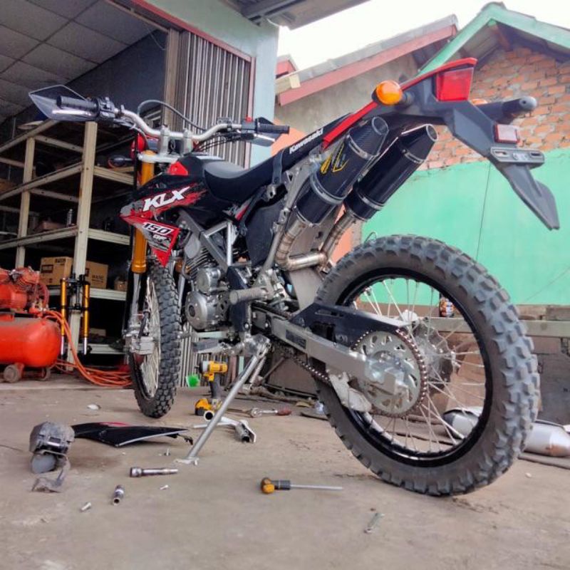 knalpot crf klx cabang 2 Norifumi rocket 4 carbon