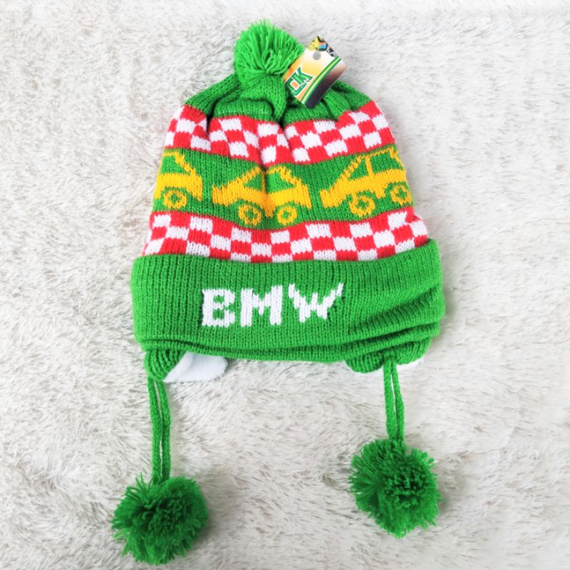 TOPI ANAK POMPOM RAJUT TEBAL