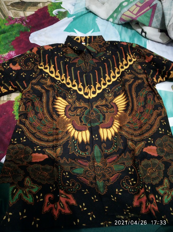 Kemeja Batik Pria Lengan Panjang Size M L Xl Xxl  Bswart Batik Hrb026