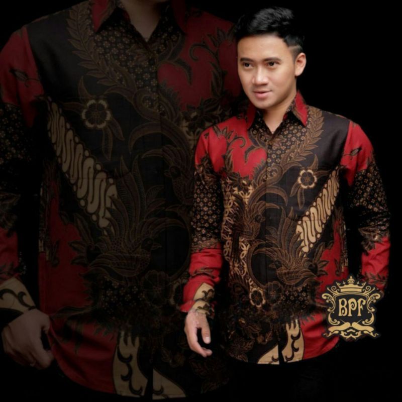New Arrival Baju distro Baju Batik Pria Regulerfit Modern kemeja lengan panjang berkualitas baju len