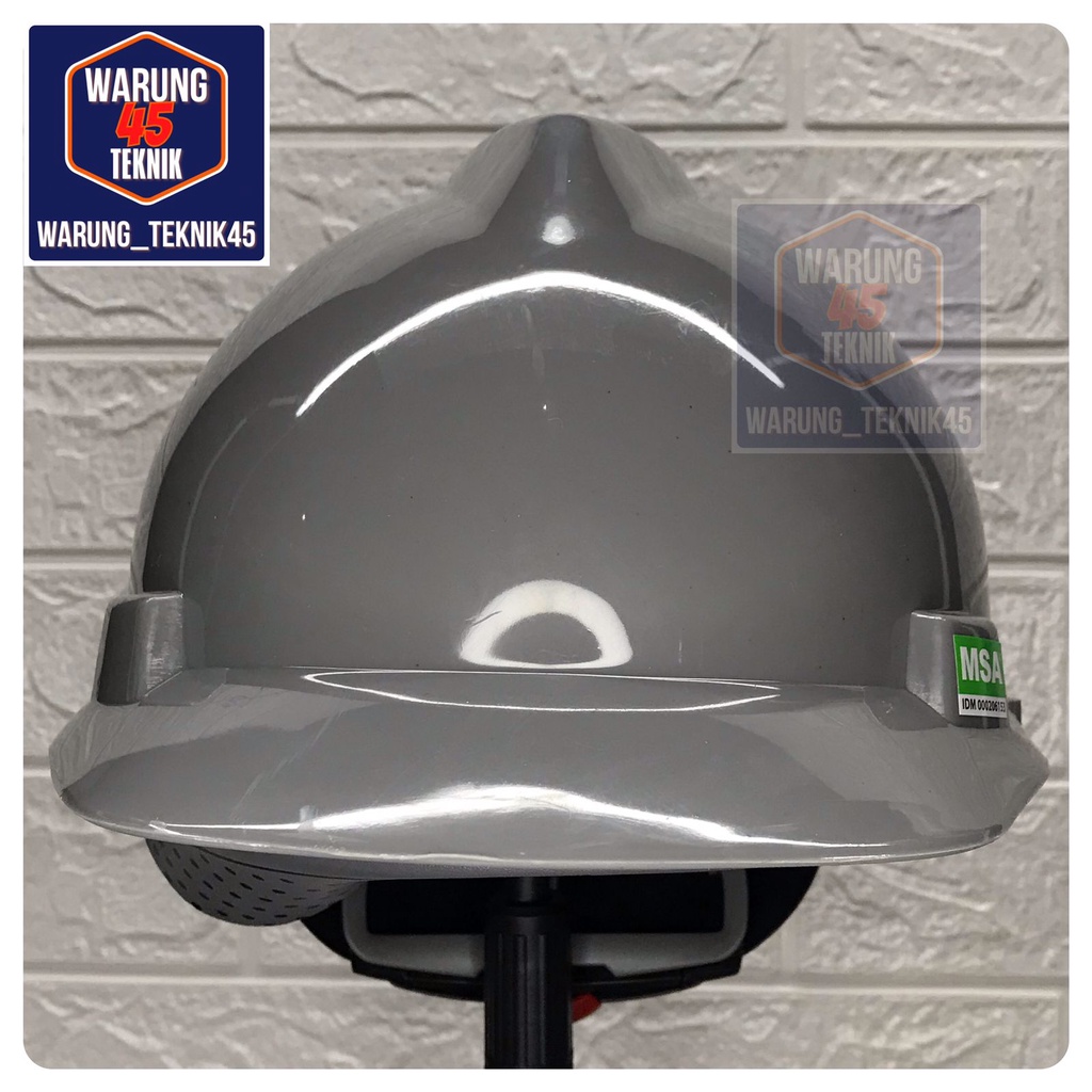 HELM PROYEK SAFETY V GUARD MERK MSA SNI LOKAL SUSPENSI FASTRACK FASTRAK - ABU - ABU