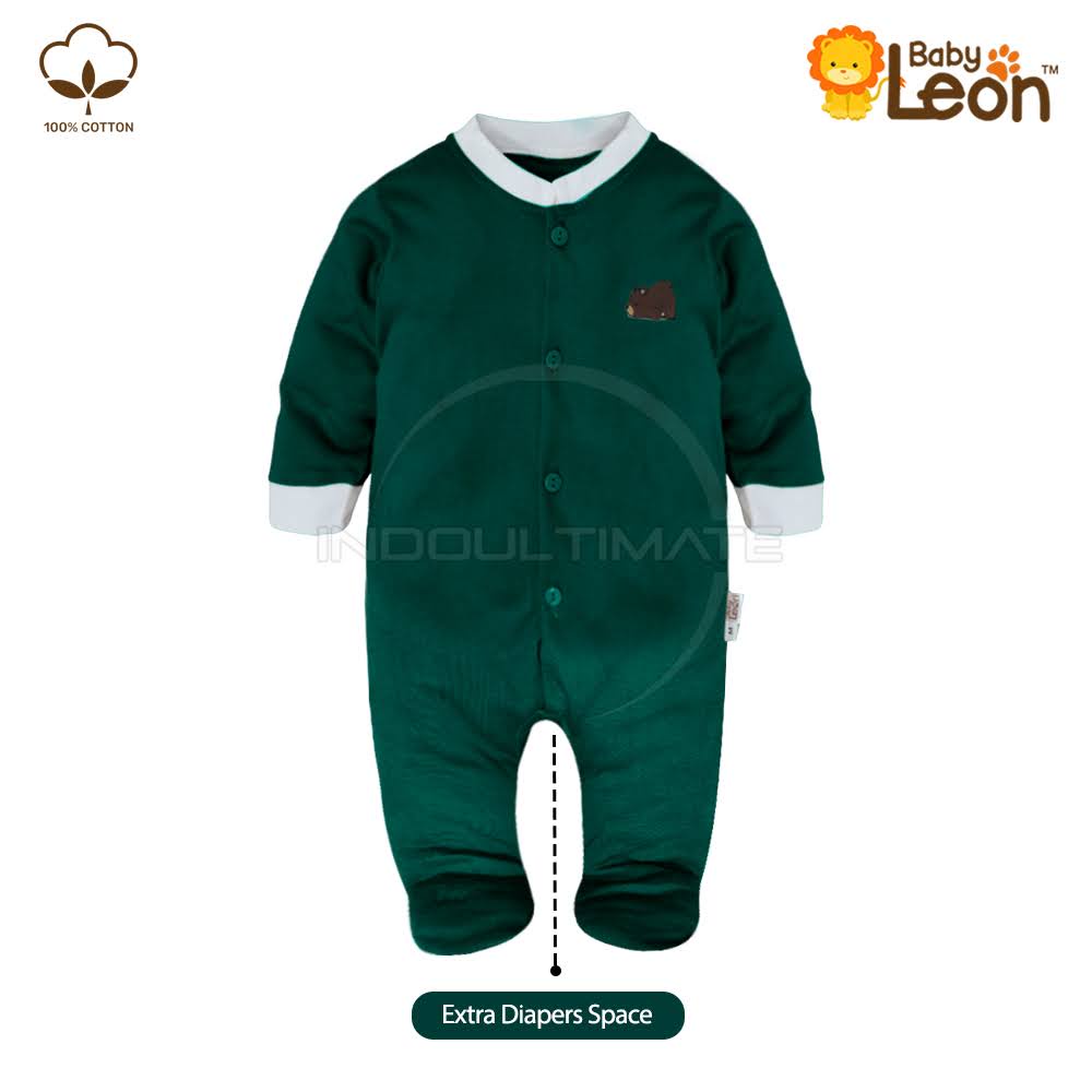 1Pcs BABY LEON Sleepsuit Bayi Kaki Buka Kaki Tutup (0-12 Bulan) Jumpsuit Bayi Jumper Bayi Perempuan Baju Tidur Bayi Anak Piyama Bayi Setelan Baju Bayi Lengan Panjang Laki Laki Perempuan Cewek Cowok Murah BC-073 BC-075