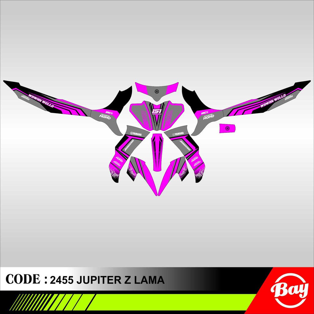 Decal Stiker Motor JUPITER Z LAMA / JUPITER Z BURHAN (Burung Hantu) Full Body Custom Sticker Variasi