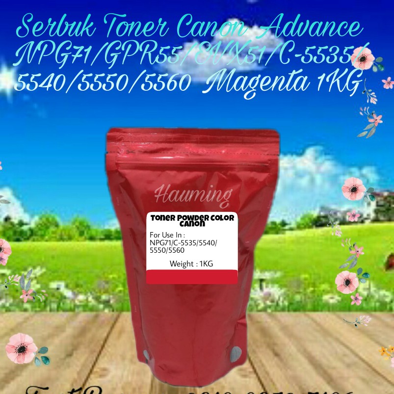 Serbuk Toner Canon Advance NPG71 NPG 71 C-EXV51 GPR55 IR ADV C5535 C5540 C5550 C5560 Magenta 1kg